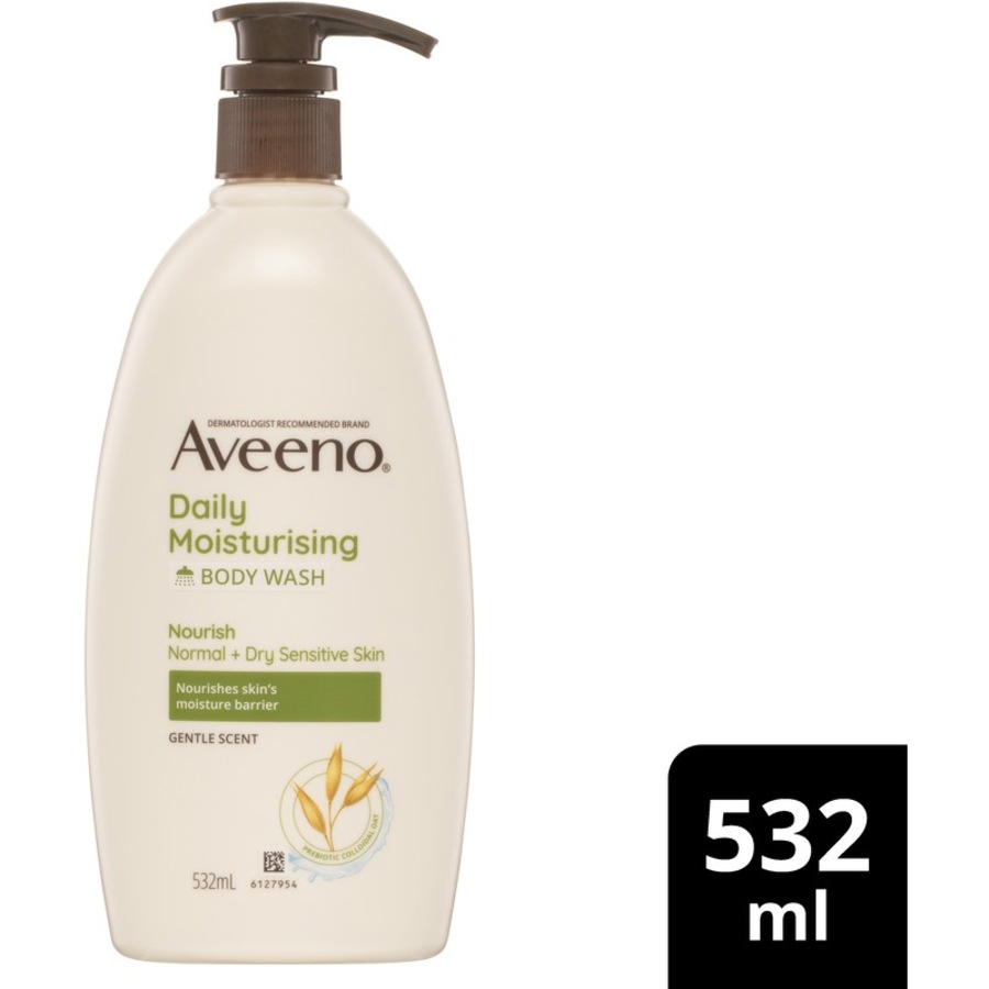 Aveeno Daily Moisturising Light Fragrance Gentle Scent Body Wash Nourish Normal Dry Sensitive Skin PH-Balanced 532mL