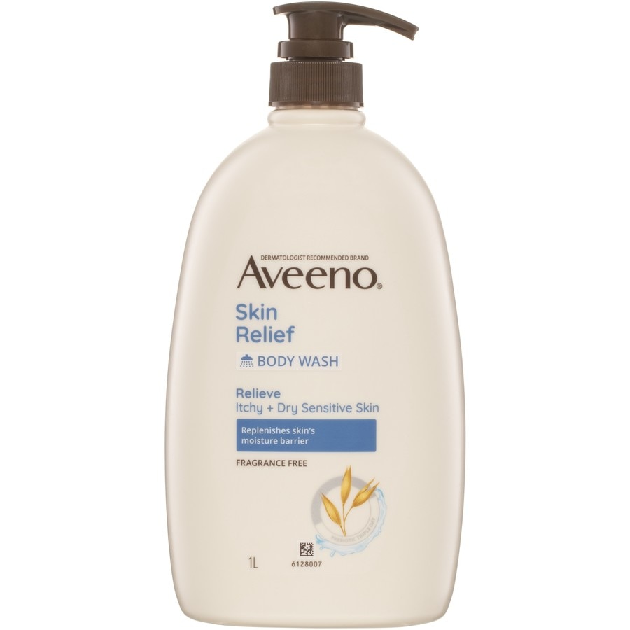 Aveeno Skin Relief Gentle Fragrance Free Body Wash Relieve Extra Dry Itchy Sensitive Skin PH-Balanced Cleanser 1L