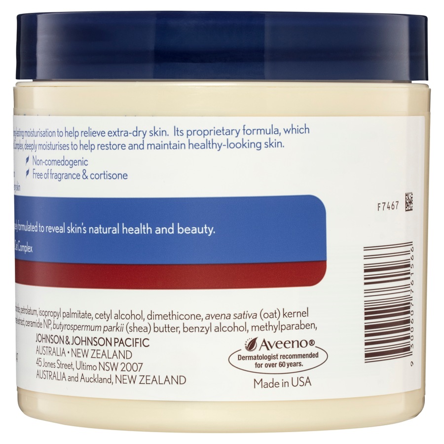 Aveeno Skin Relief Intense Moisture Repair Fragrance Free Body Cream 24-Hour Hydration Restore Very Dry Sensitive Skin 311g