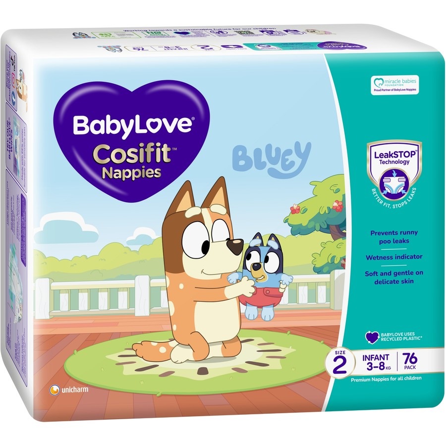 BabyLove Cosifit Infant Nappies Size 2 (3-8kg) 76 pack