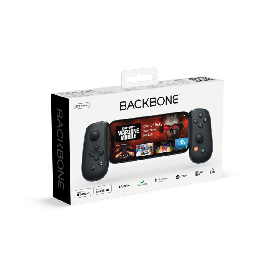 Backbone One Mobile Gaming Controller for Android and iPhone 15 Series (2nd Generation) - Black