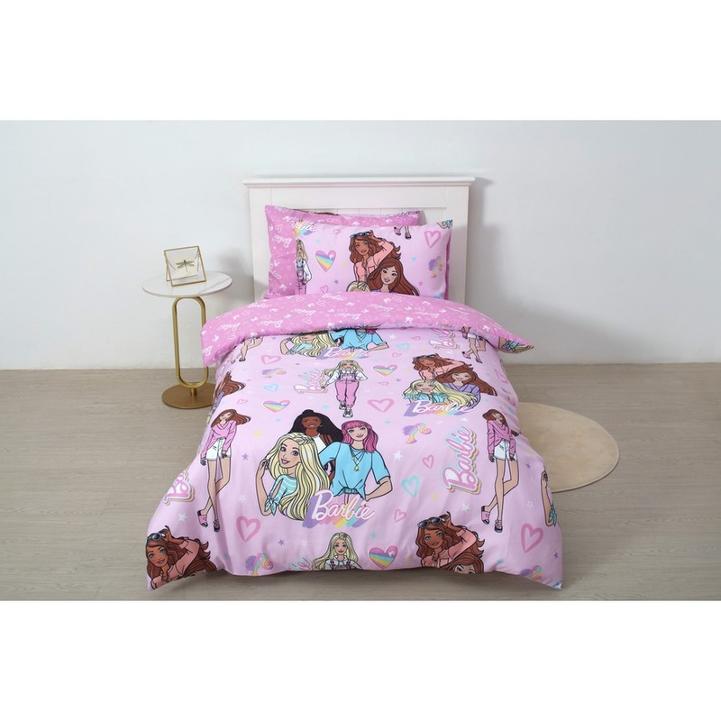 Buy Barbie Quilt Cover Set Pink MyDeal