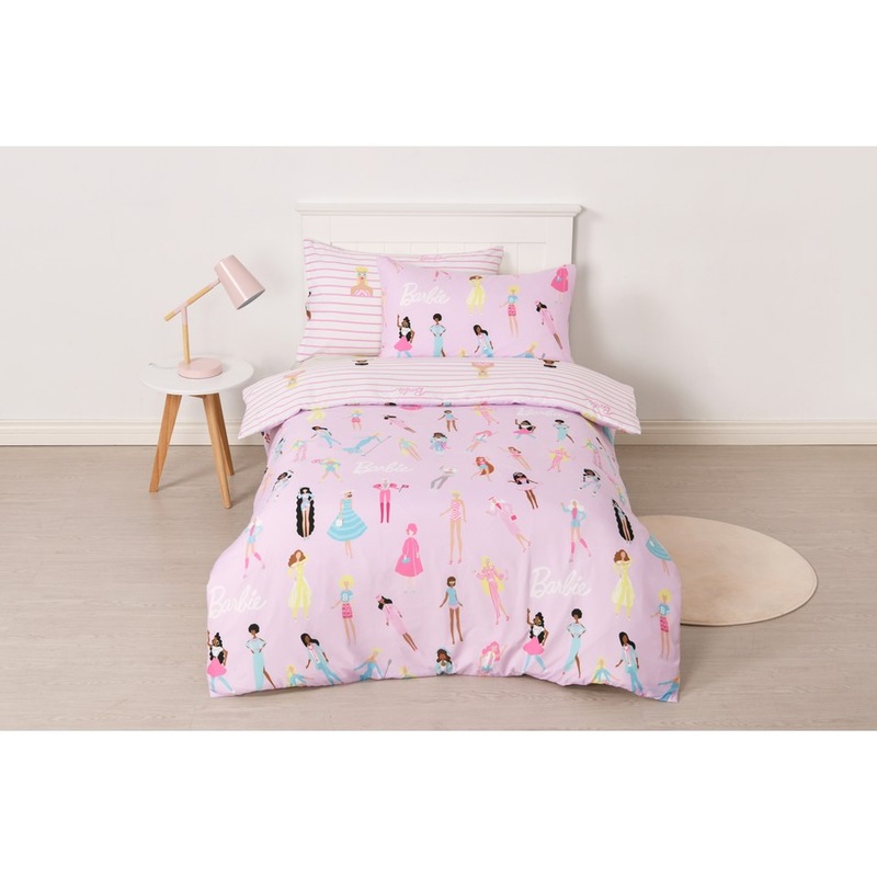 Buy Barbie Team Barbie Quilt Cover Set Single Bed MyDeal
