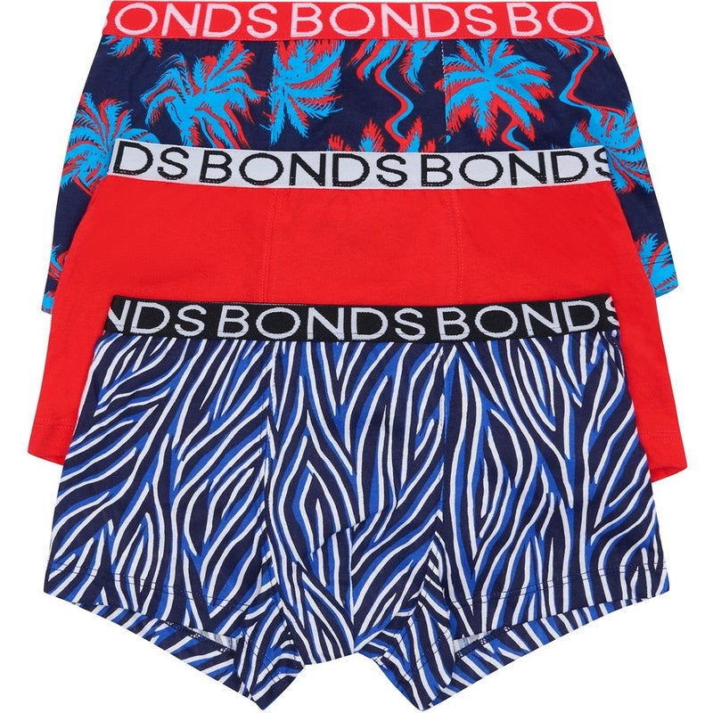 Buy Bonds Boys Trunk 3 Pack - Blue & Red - MyDeal
