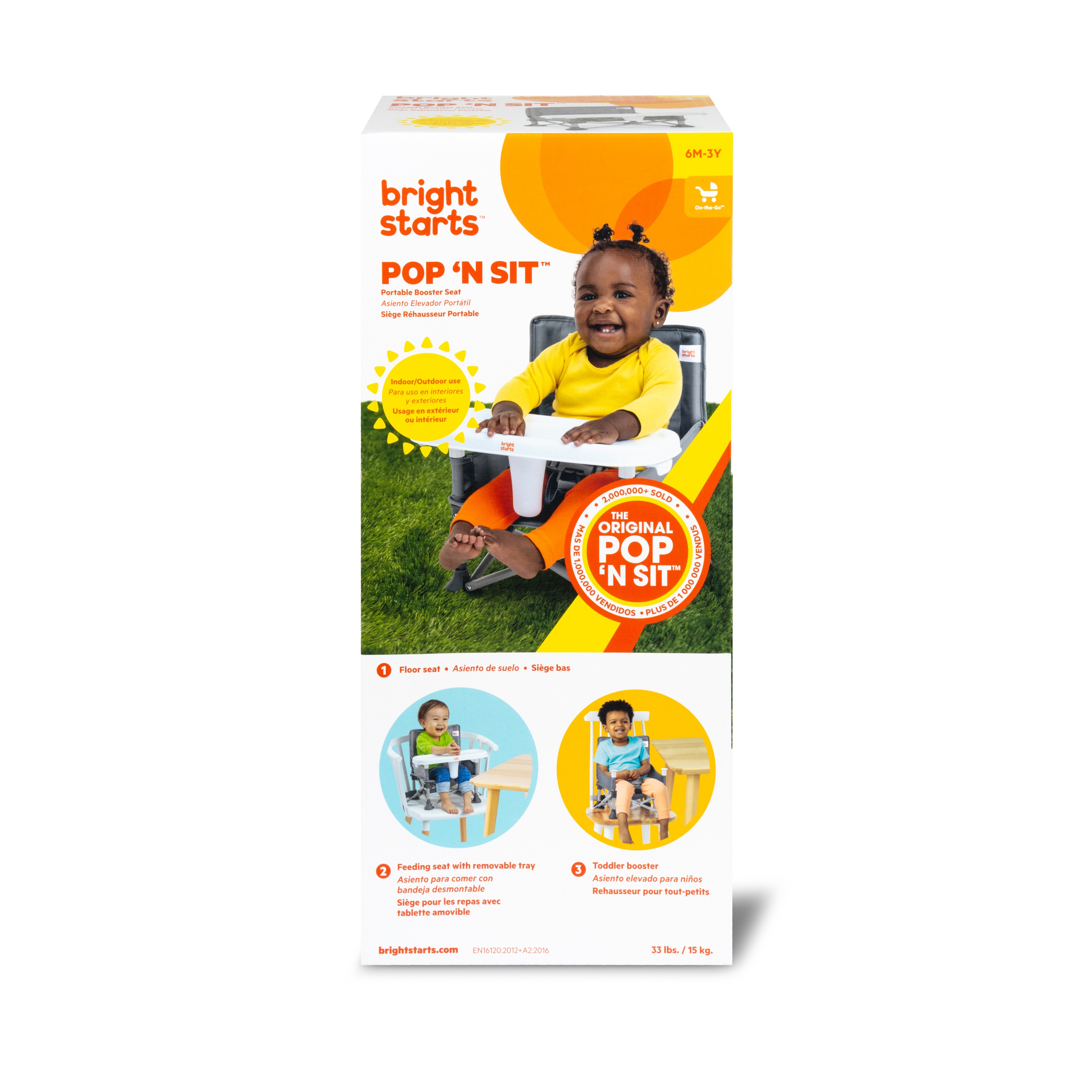 Buy Bright Starts Pop N Sit Portable Booster Seat MyDeal