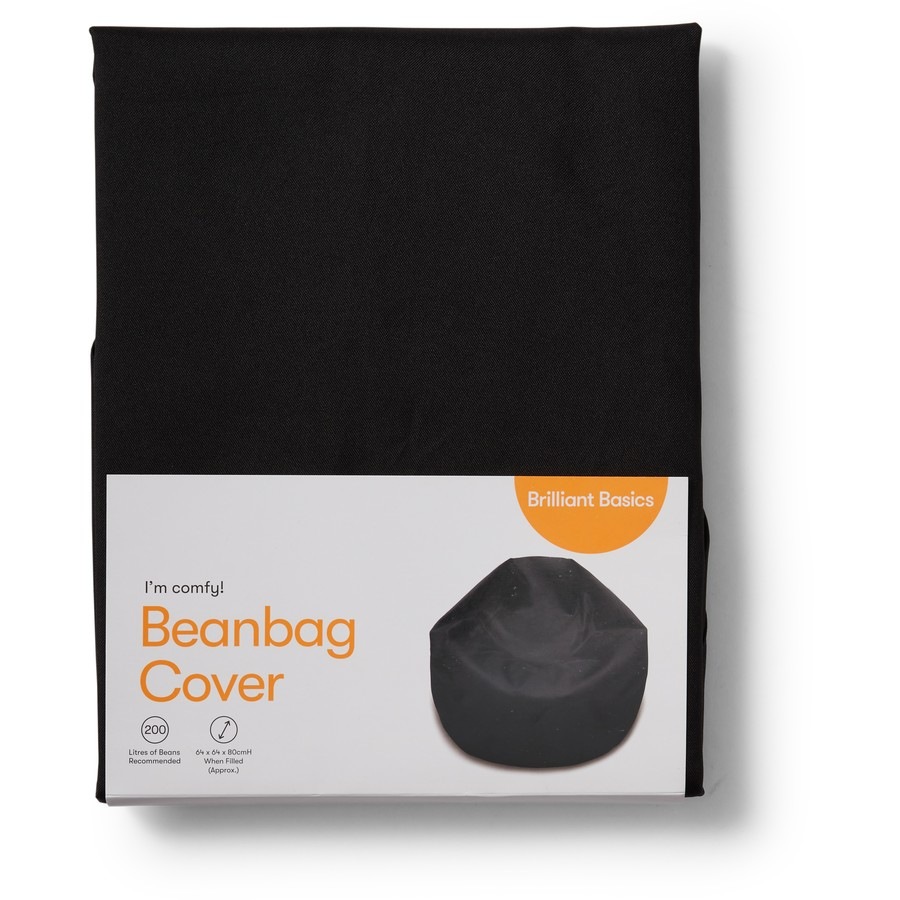 Brilliant Basics Bean Bag Cover 200L - Jet Black