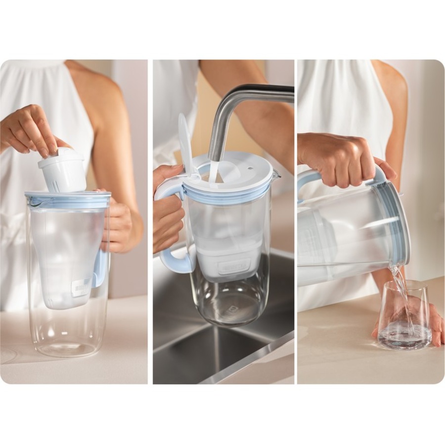 Brita Water Filter Glass Jug 2.5L - Soft Blue