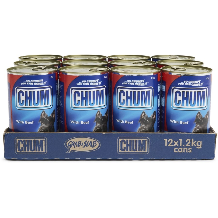 Chum Beef Wet Dog Food 12 x 1.2kg