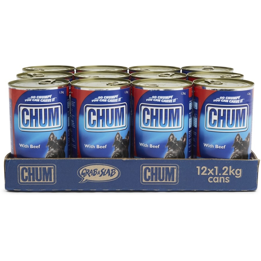 Chum Beef Wet Dog Food 12 x 1.2kg