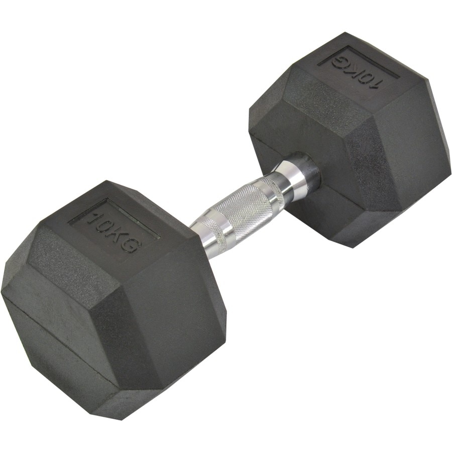 Circuit 10 kg Hex Rubber Dumbbell Australia