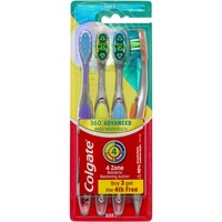 Colgate 360 Advanced Manual Toothbrush 4 Pack - Soft Bristles