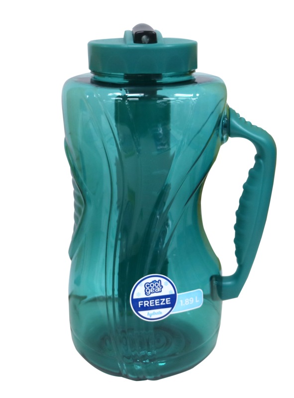 Cool Gear Easy Grip Handle Water Drink Bottle 1.89L Ice pack inside