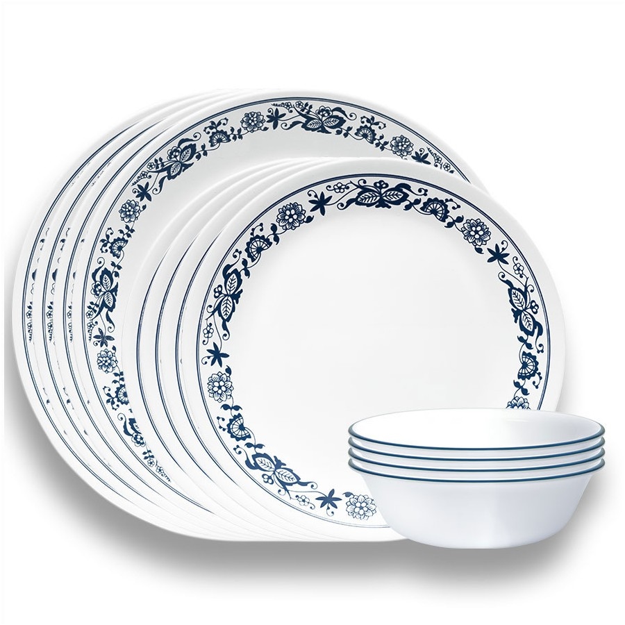 Corelle Old Town Blue 12 Piece Dinner Set