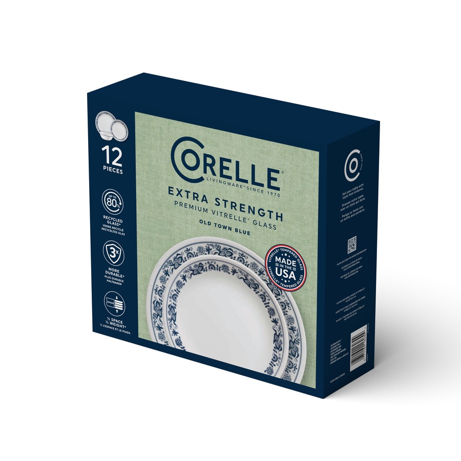 Corelle Old Town Blue 12 Piece Dinner Set