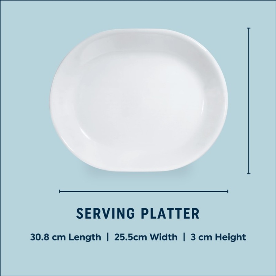 Corelle Serving Platter 31cm - Winter Frost White