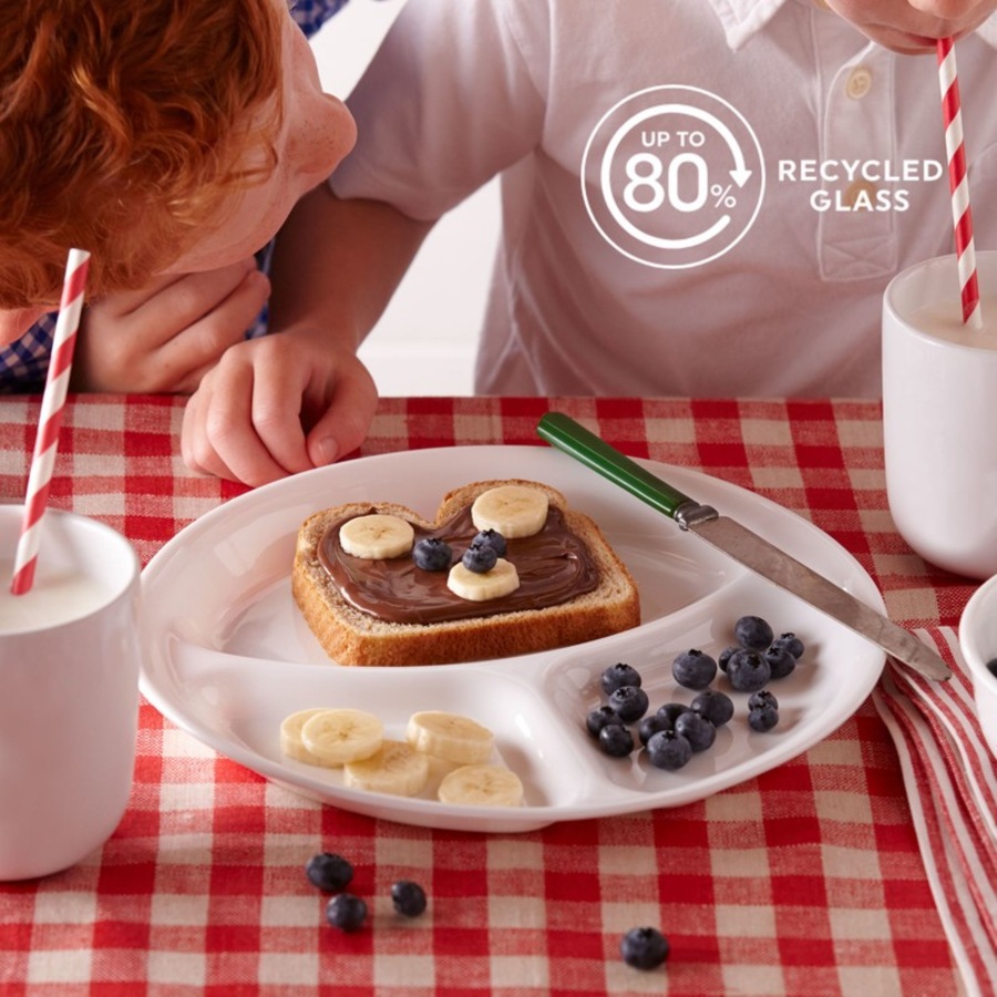 Corelle Divided Plate 26cm - Winter Frost White