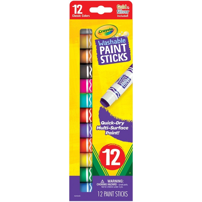 Buy Crayola 12 Washable Paint Sticks MyDeal