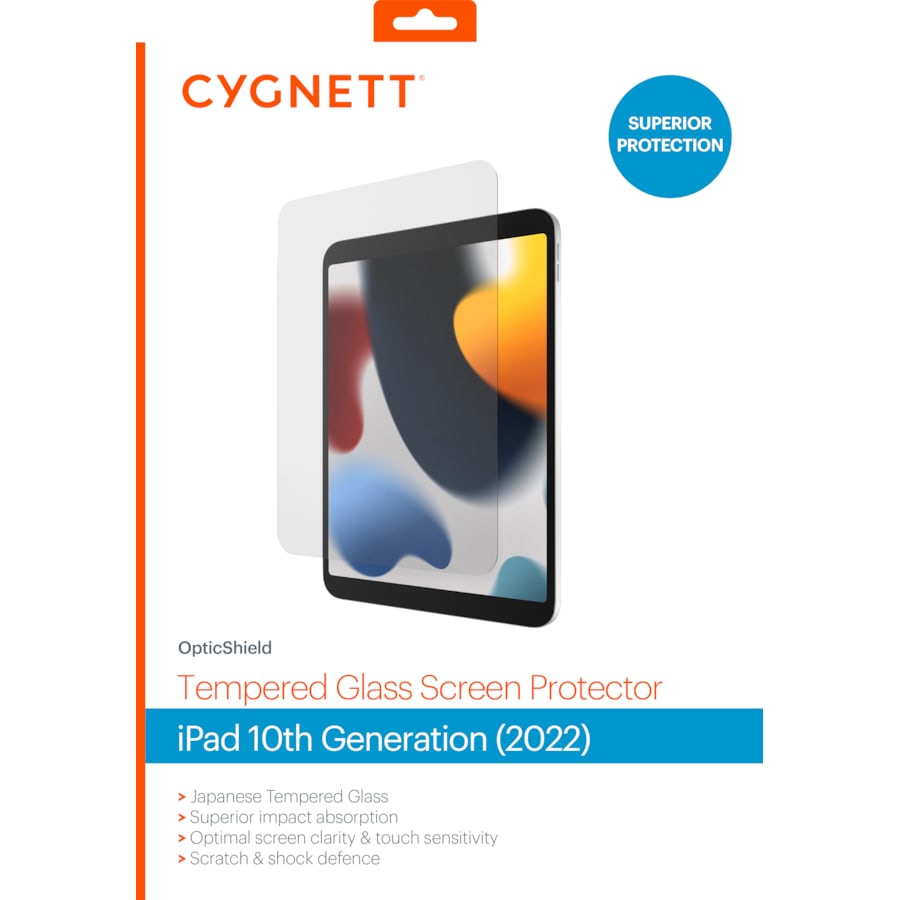 Cygnett OpticShield Glass Screen Protector iPad A16 11 - 10th Gen