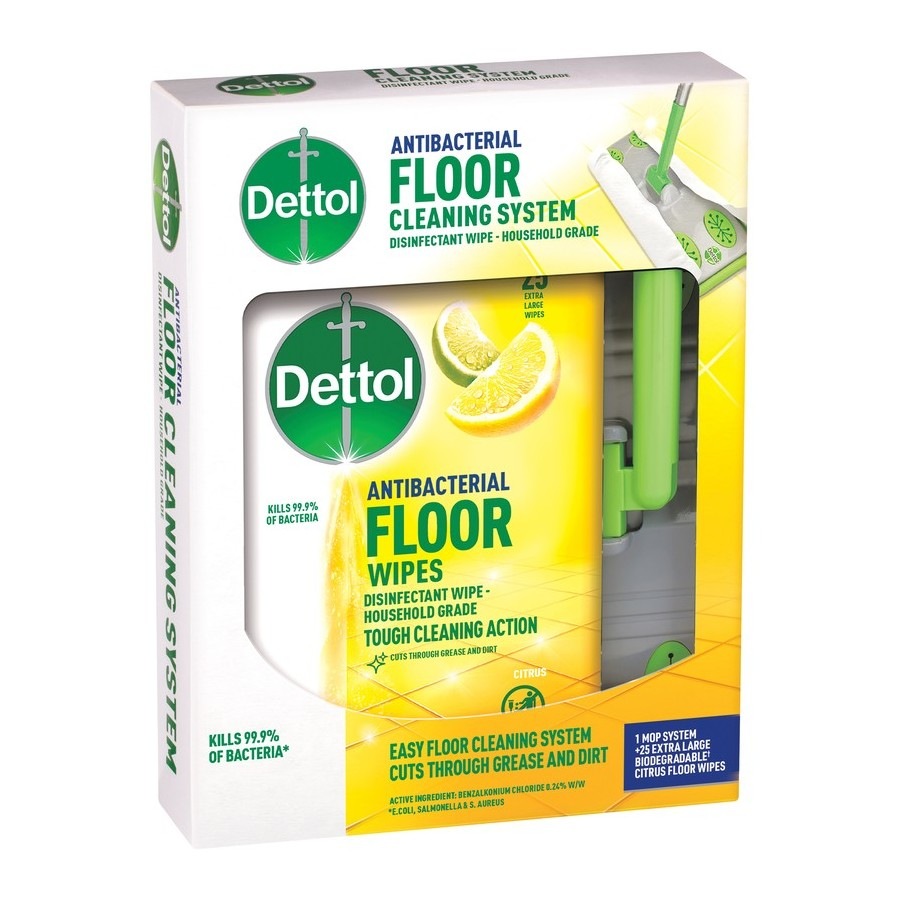 Dettol Floor Cleaning System & 25 Wipes