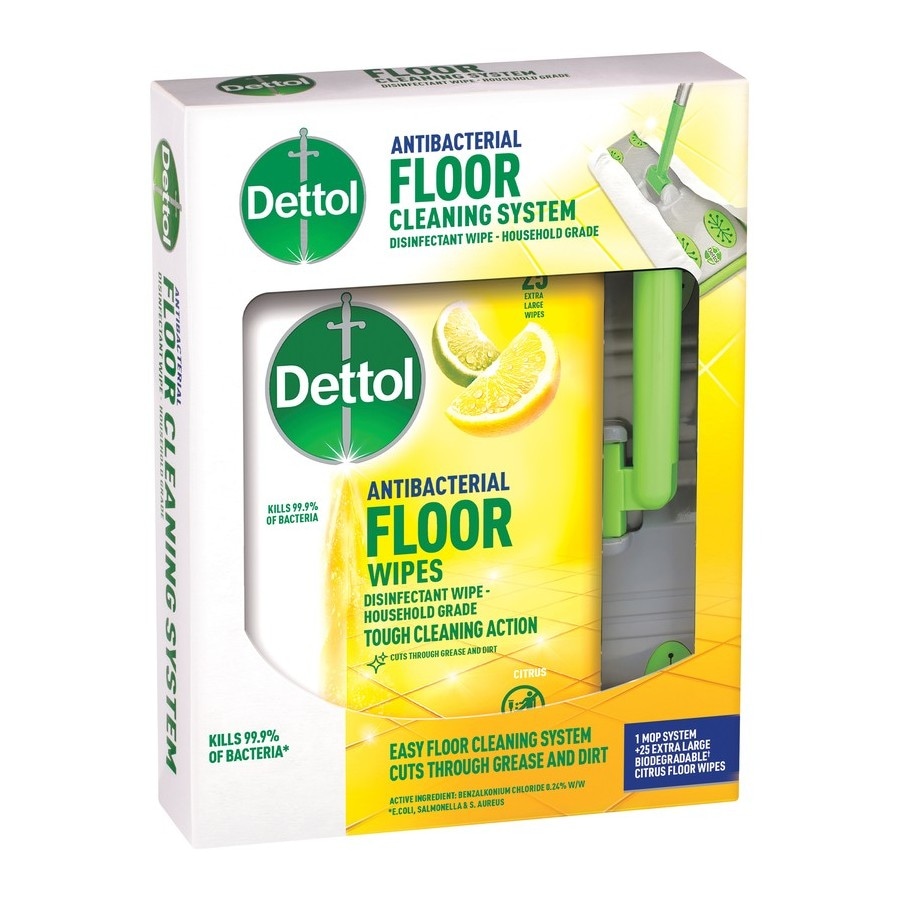 Dettol Floor Cleaning System & 25 Wipes