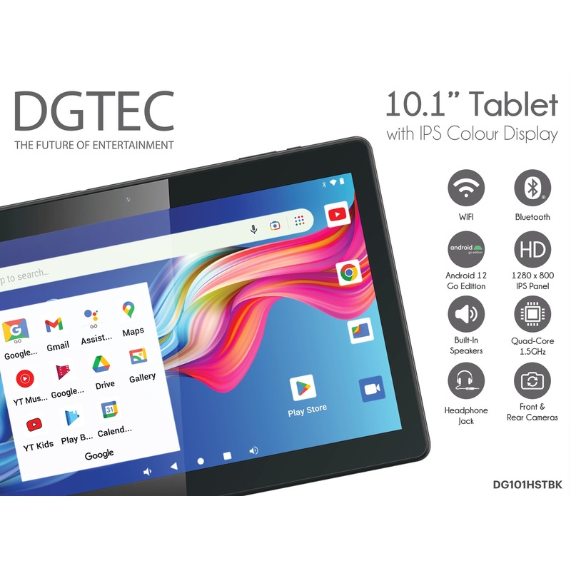 Buy DGTEC 10.1" Tablet with IPS Color Display Black MyDeal