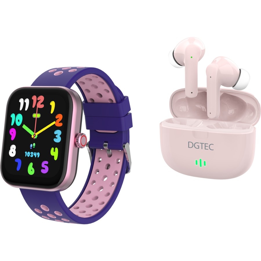 DGTEC Smart Watch with Wireless Earbuds