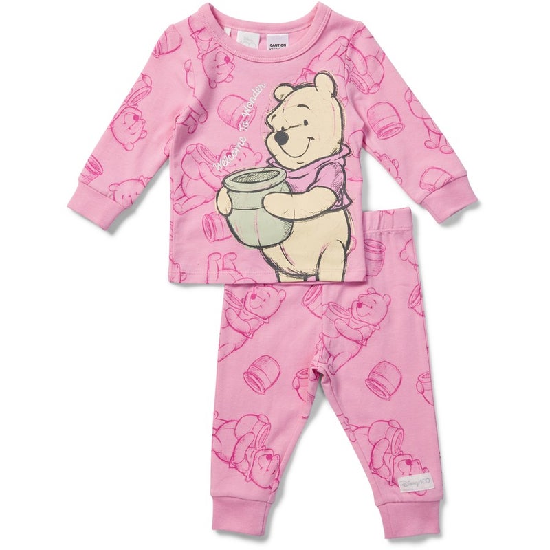 Buy Disney Baby 100 Years Winnie The Pooh Pyjama Set - Pink - MyDeal