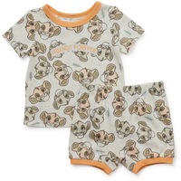 Disney Kids Lion King Pyjama Set - White & Orange