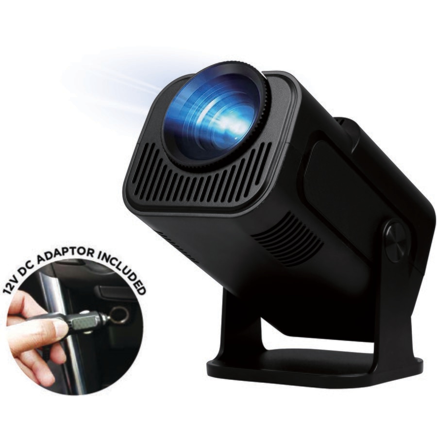 EKO Mini 720P Projector with Auto Keystone/Bluetooth/WiFi and 12V Adapter