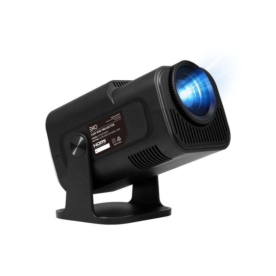 EKO Mini 720P Projector with Auto Keystone/Bluetooth/WiFi and 12V Adapter