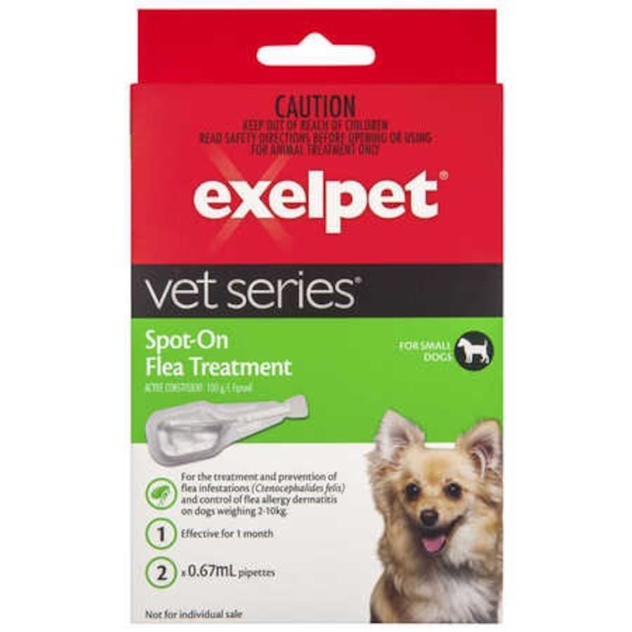 Exelpet Vet Series Spot-On Flea Treatment 2 Pack - Small Dogs