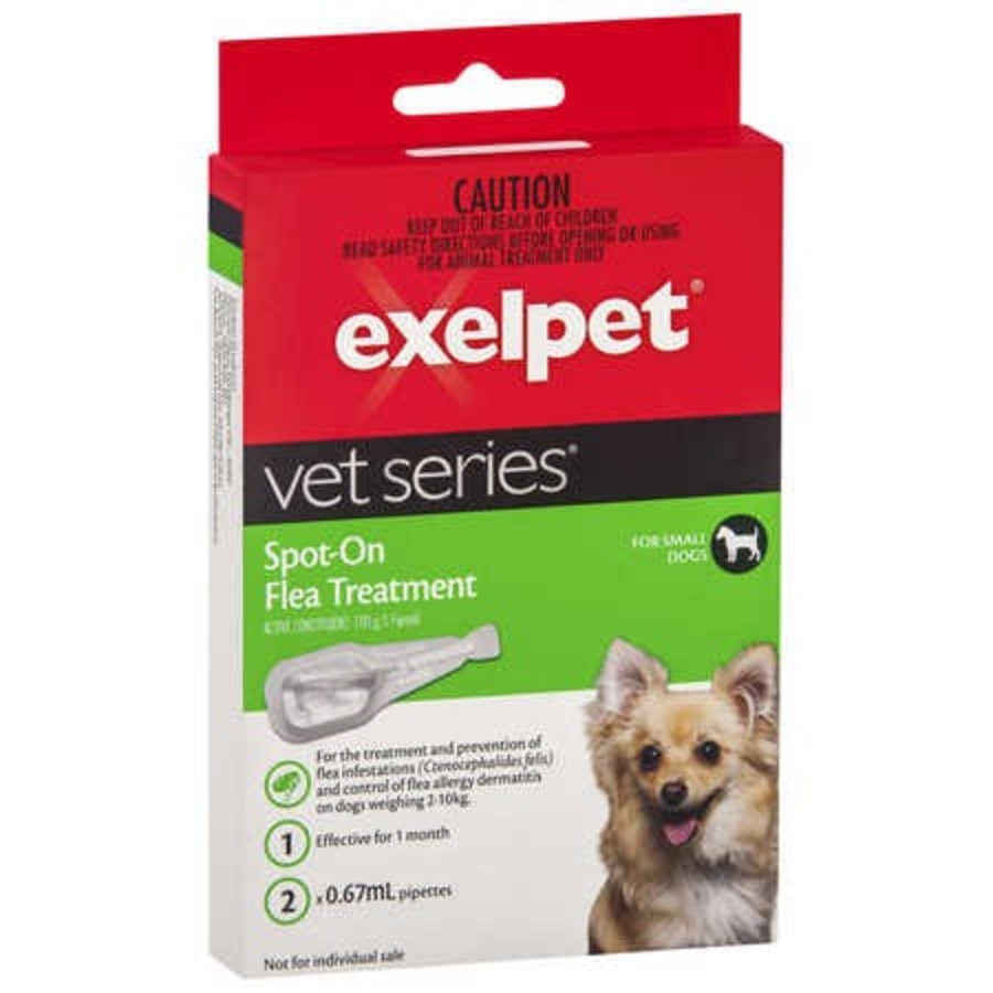 Exelpet Vet Series Spot-On Flea Treatment 2 Pack - Small Dogs