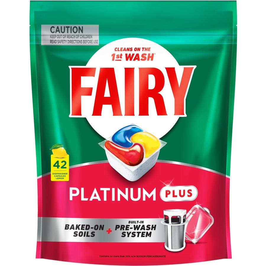 Fairy Platinum Plus Expert All In One Dishwasher Tablets 42 Pack