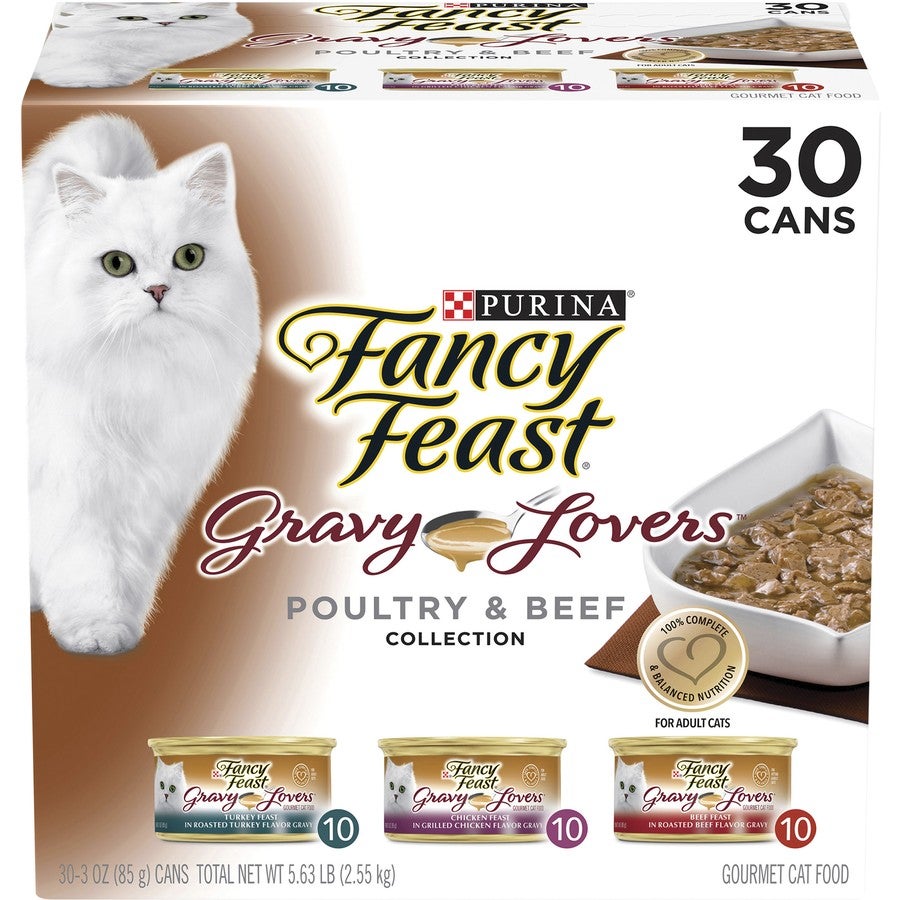 Fancy Feast Gravy Lovers Poultry & Beef Wet Cat Food 30 x 85g