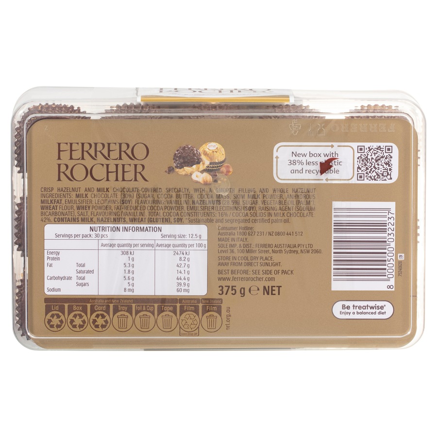 Ferrero Rocher Chocolate Gift Box 30 Pack 375g