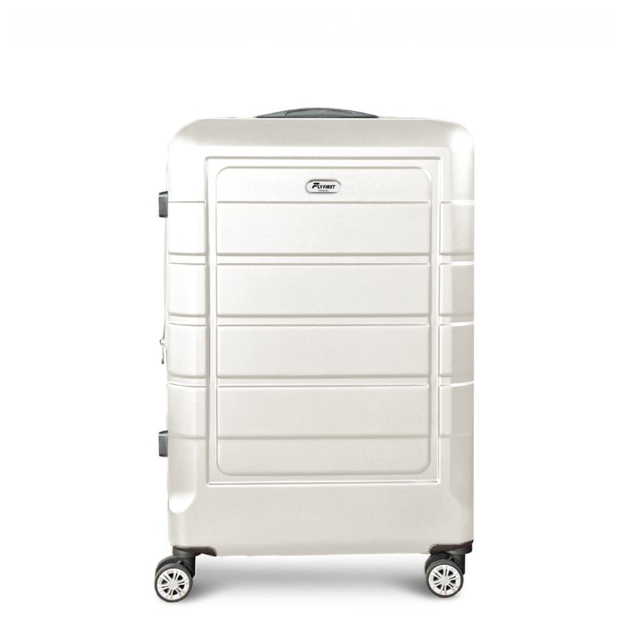 FlyFirst Check In Luggage Medium With Expandable Zip - Ivory