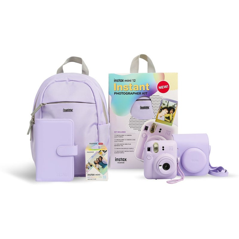Buy Fujifilm Instax Mini 12 Instant Photographer Kit - Lilac Purple - MyDeal