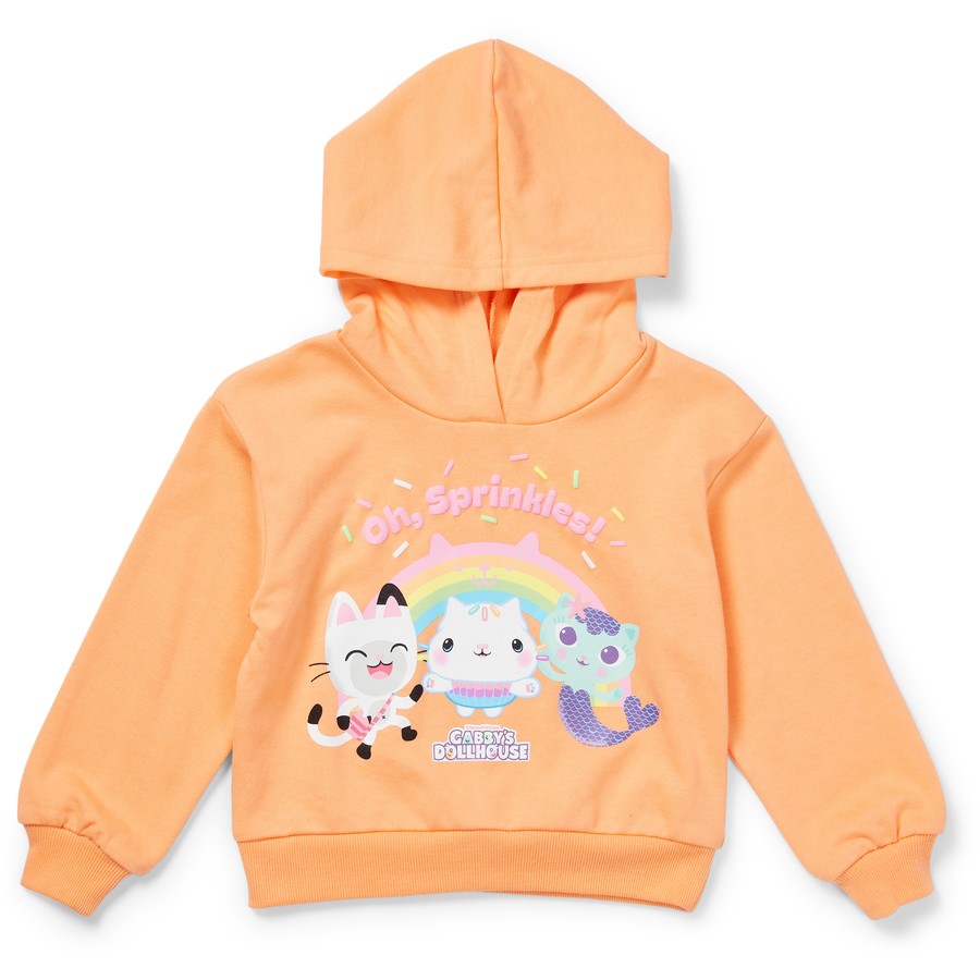 Gabby's Dollhouse Mädchen Hoodie - Offizieller Kapuzenpulli Mit Glitzer-Motiv 100% Baumwolle