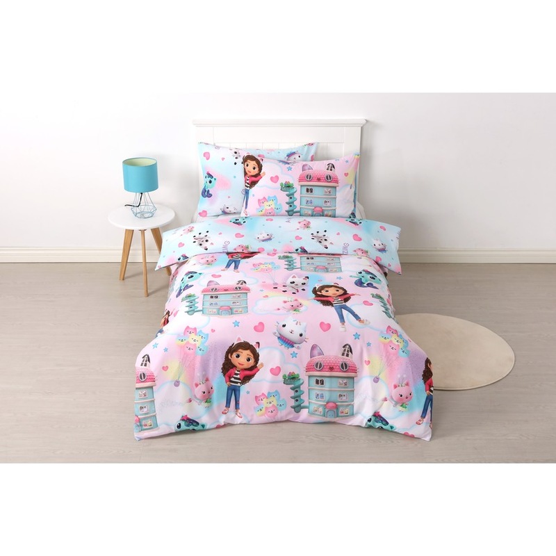 Buy Gabby's Dollhouse Quilt Cover Set Single Bed MyDeal