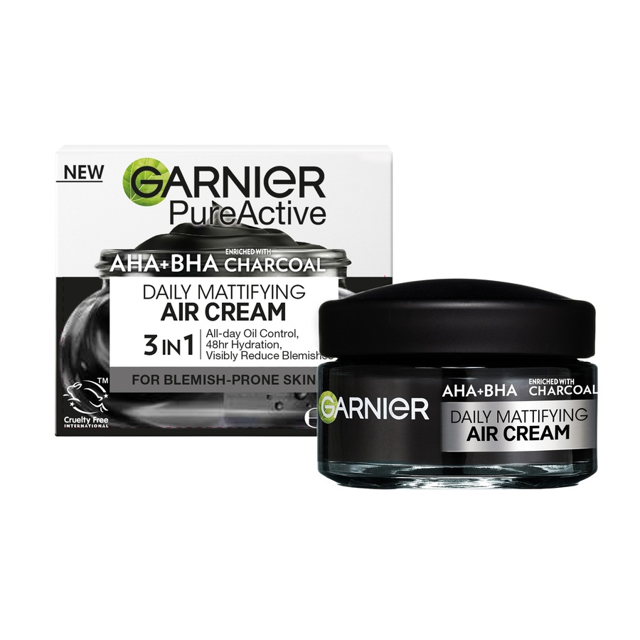 Garnier Pure Active AHA + Salicylic Acid Daily Mattifying Air Cream Moisturiser 50ml