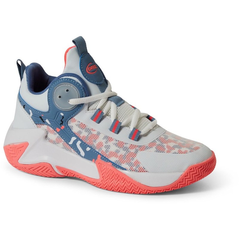 Buy Gaze Kids High Top Basketball Shoes White, Blue & Orange MyDeal