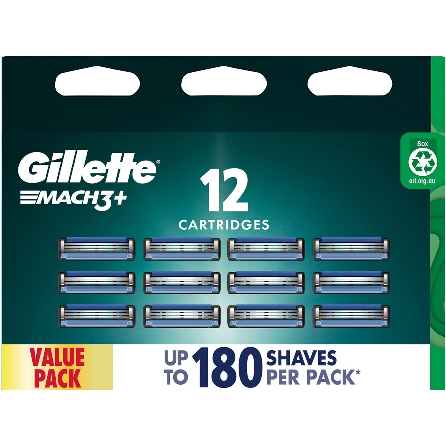 Gillette Mach3+ Replacement Cartridges 12 Count