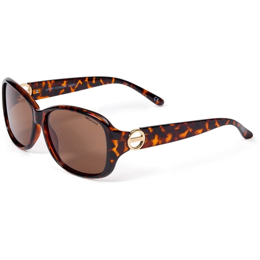 Glarefoil Women's Solarized Luxury Comfort Sunglasses - Black & Brown