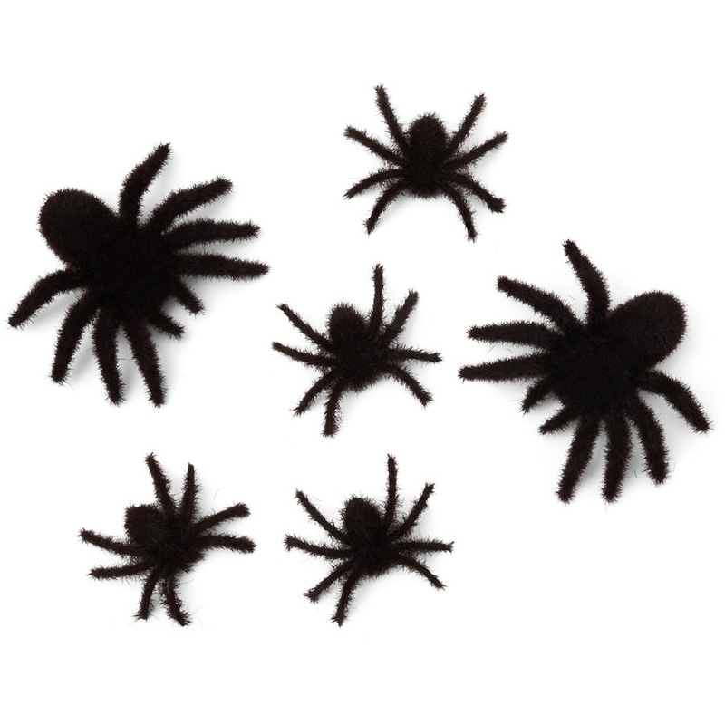 Buy Halloween Fuzzy Spider 6 Pack - MyDeal