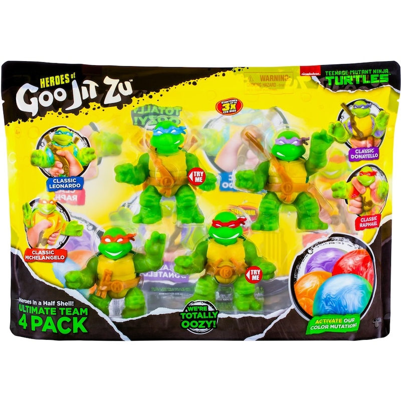 Buy Heroes of Goo Jit Zu TMNT Action Figure 4 Pack - MyDeal