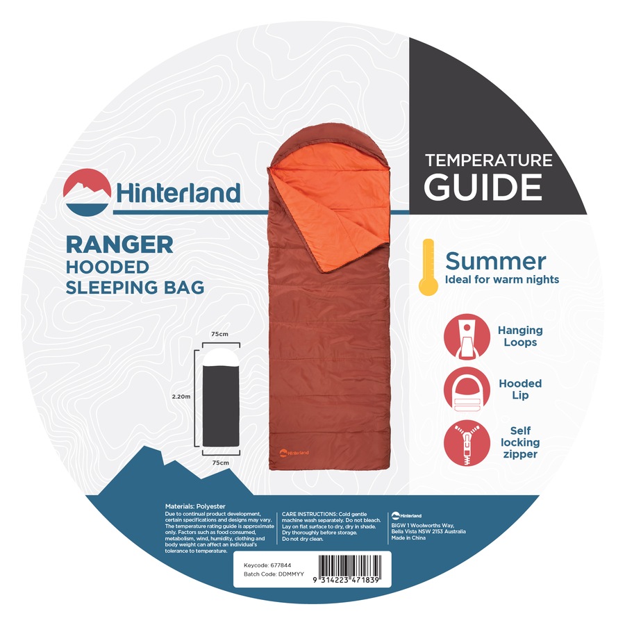 Hinterland Ranger Hooded Sleeping Bag