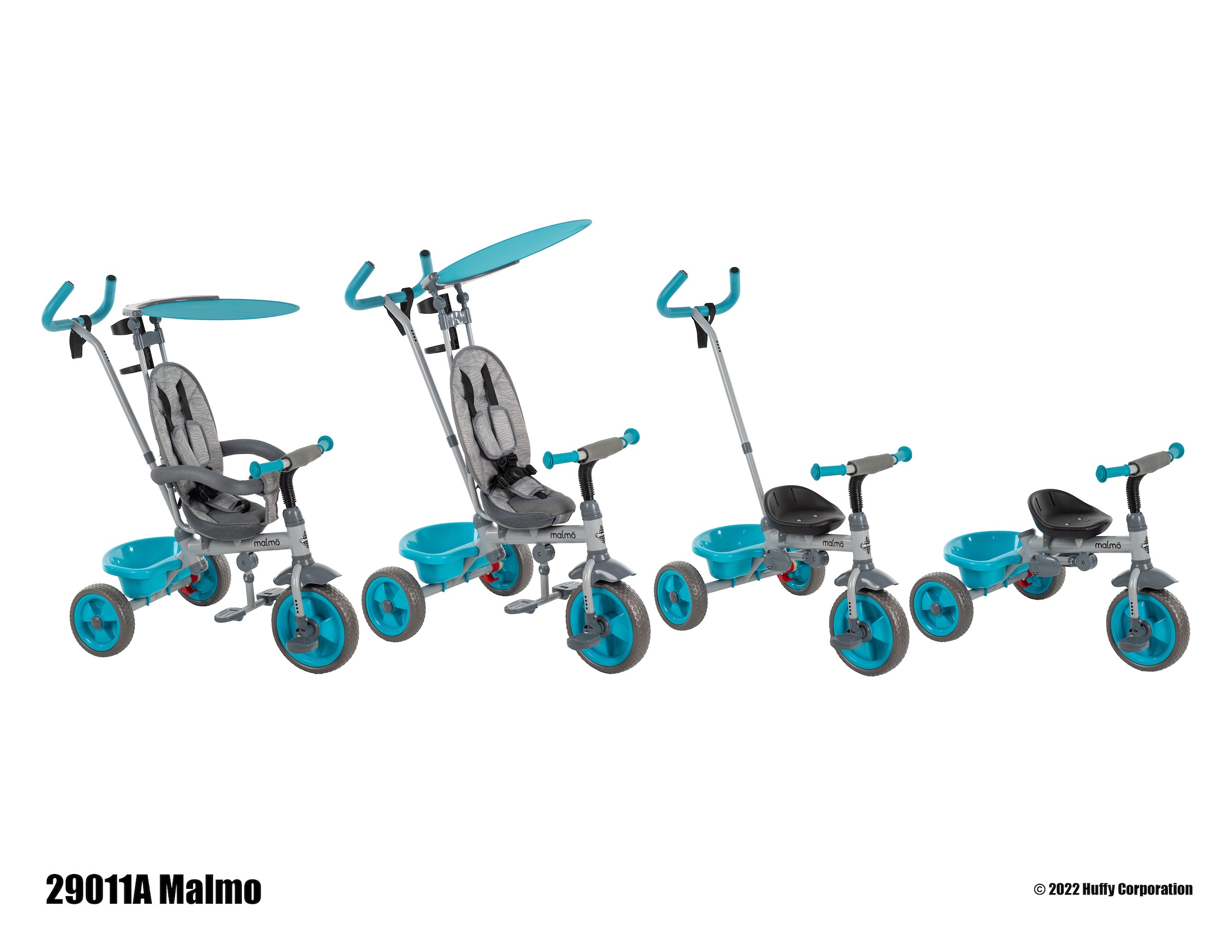 Buy Huffy Canopy Trike Aqua MyDeal