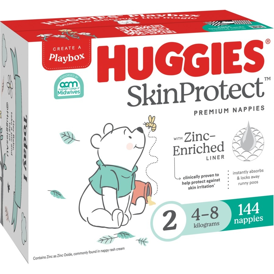 Huggies Infant Nappies Size 2 (4-8kg) 144 Pack