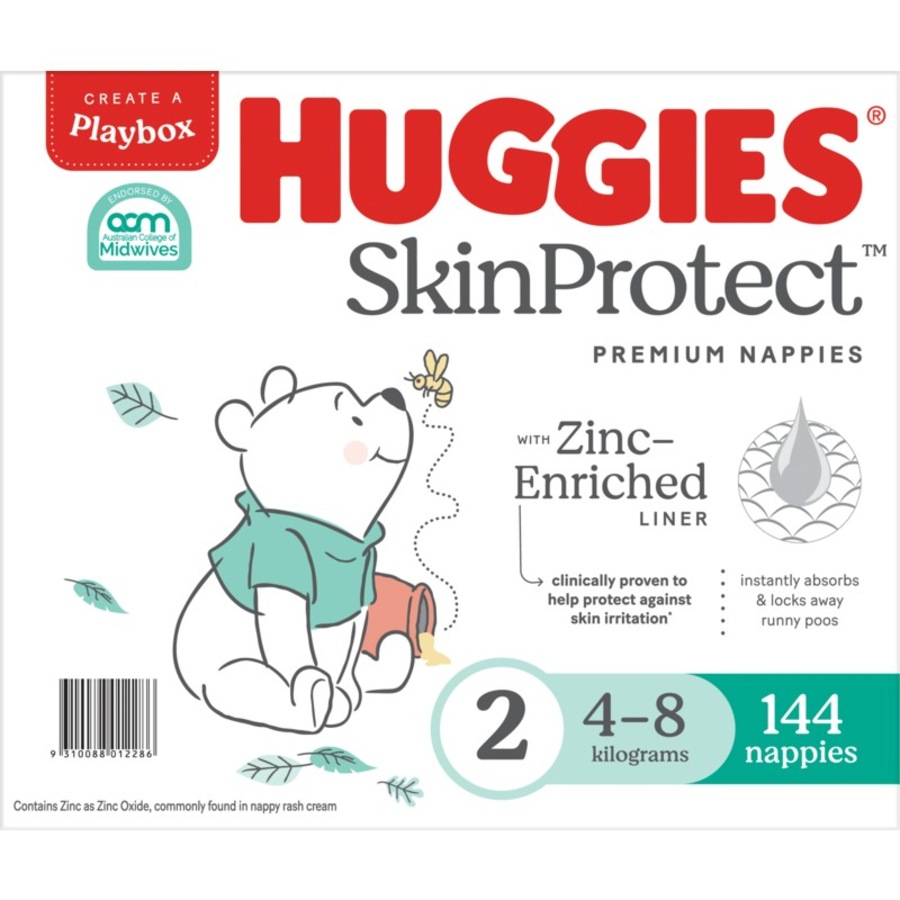 Huggies Infant Nappies Size 2 (4-8kg) 144 Pack