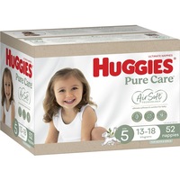 Huggies Ultimate Pure Care Nappies Size 5 (13-18kg) 52 Pack